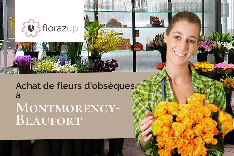 fleurs deuil pour un décès à Montmorency-Beaufort (Aube/10330)