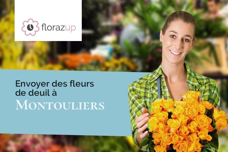 compositions de fleurs pour des funérailles à Montouliers (Hérault/34310)