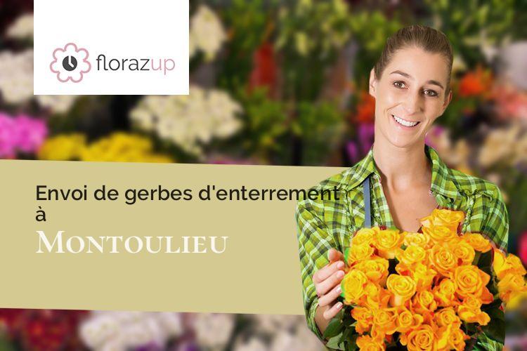compositions de fleurs pour un décès à Montoulieu (Hérault/34190)