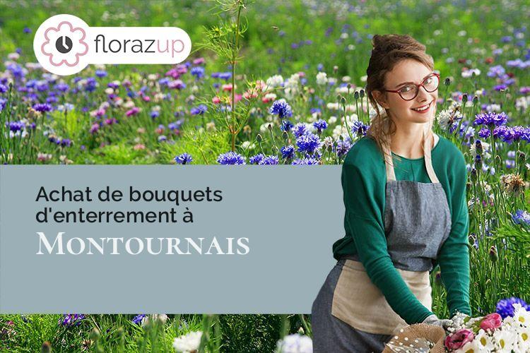 couronnes florales pour un deuil à Montournais (Vendée/85700)
