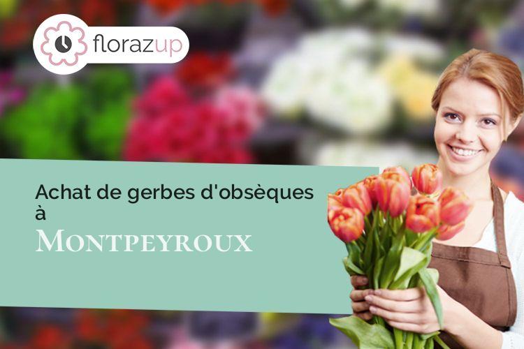 compositions florales pour des funérailles à Montpeyroux (Hérault/34150)