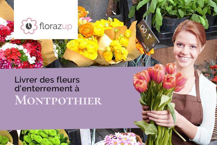 coeurs de fleurs pour des funérailles à Montpothier (Aube/10400)