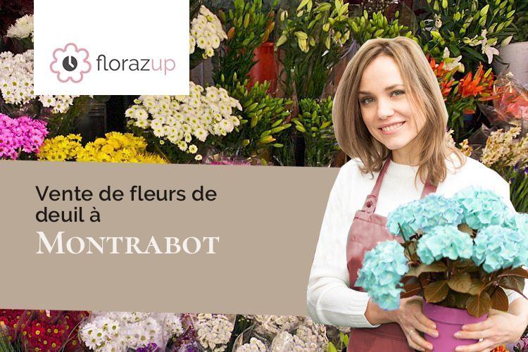 gerbes de fleurs pour un deuil à Montrabot (Manche/50810)