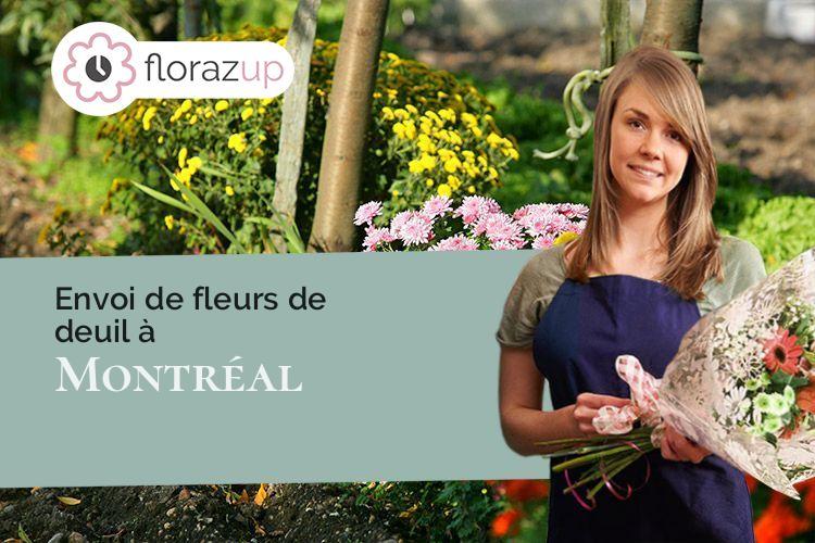 croix de fleurs pour un enterrement à Montréal (Aude/11290)