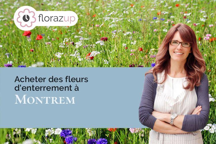 compositions de fleurs pour des obsèques à Montrem (Dordogne/24110)