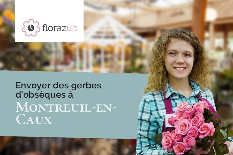 compositions florales pour un enterrement à Montreuil-en-Caux (Seine-Maritime/76850)