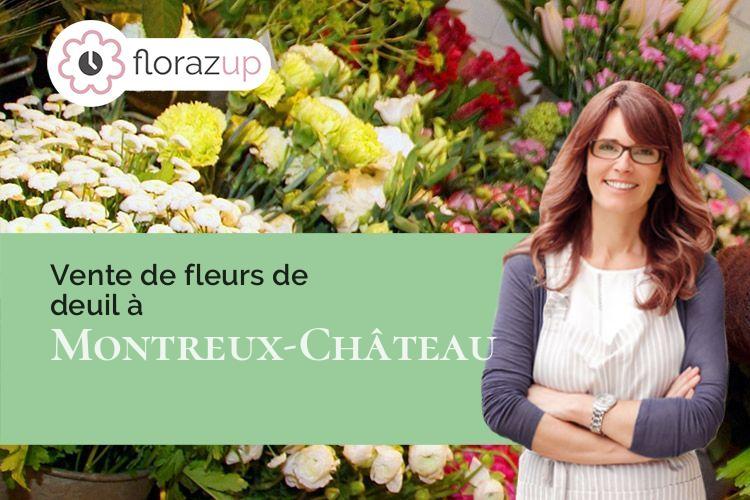 croix de fleurs pour un enterrement à Montreux-Château (Territoire de Belfort/90130)