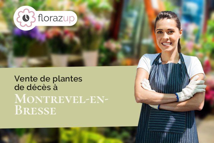 couronnes de fleurs pour un enterrement à Montrevel-en-Bresse (Ain/01340)