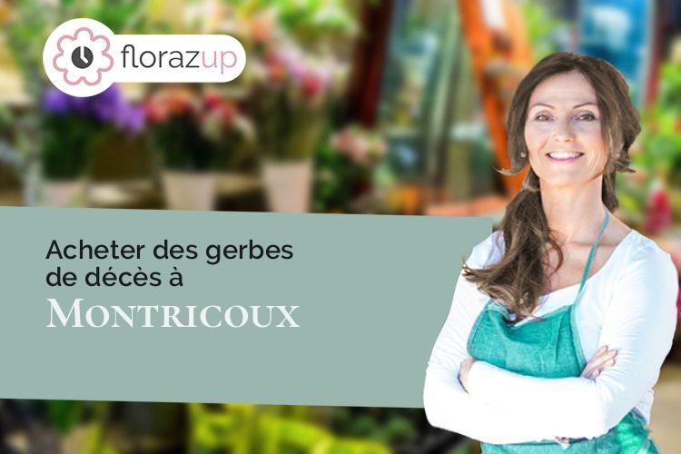 couronnes florales pour un deuil à Montricoux (Tarn-et-Garonne/82800)