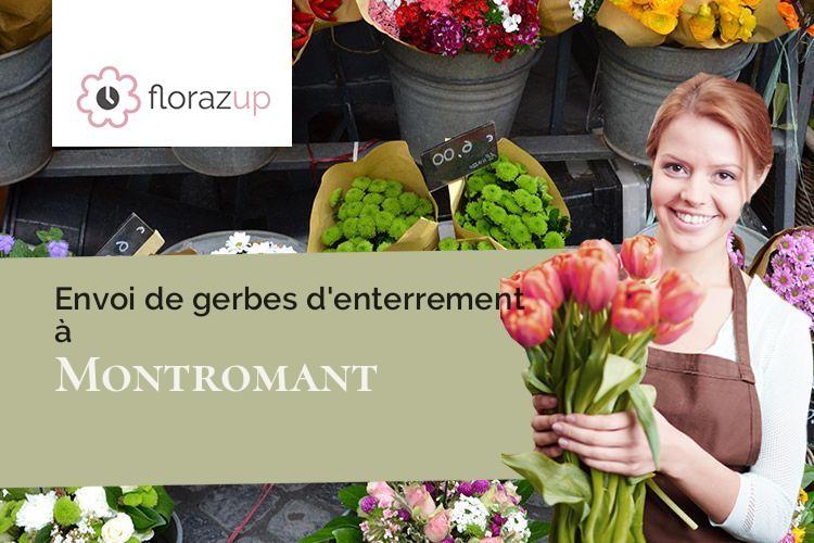 couronnes florales pour un deuil à Montromant (Rhône/69610)