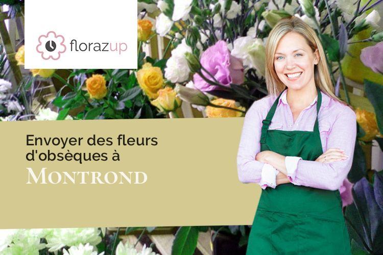 coeurs de fleurs pour des funérailles à Montrond (Jura/39300)