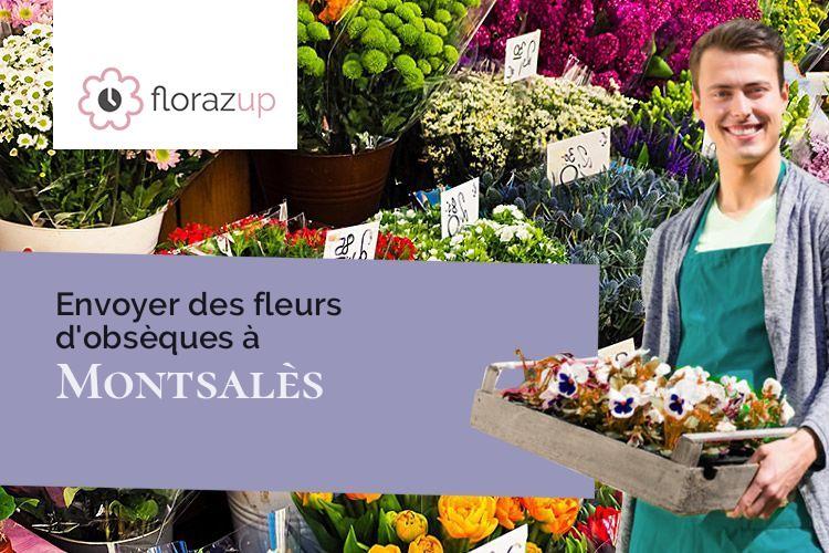 créations florales pour un deuil à Montsalès (Aveyron/12260)