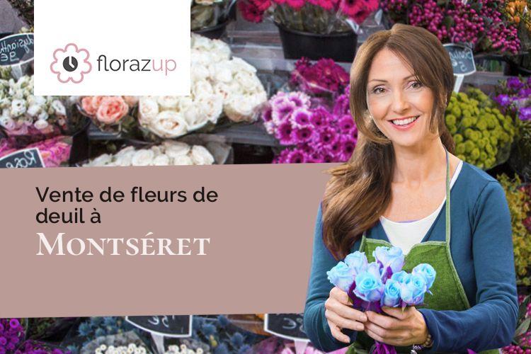 couronnes de fleurs pour un deuil à Montséret (Aude/11200)