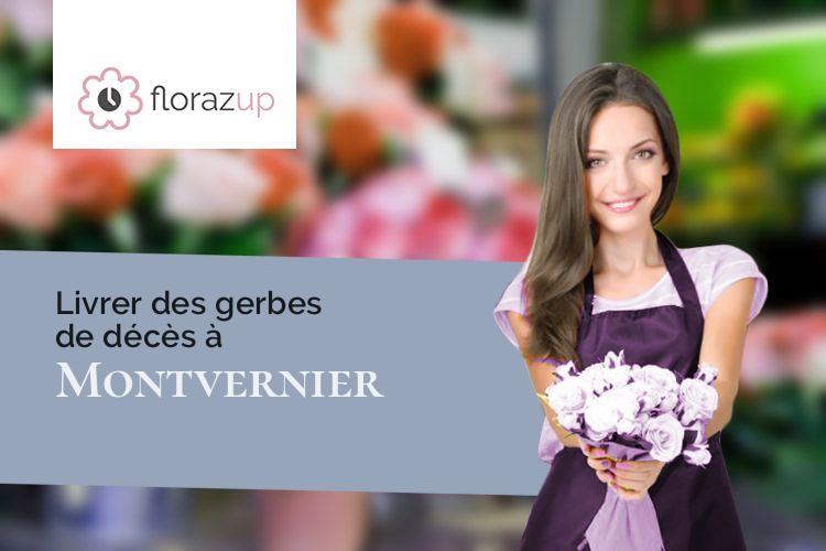 gerbes de fleurs pour des funérailles à Montvernier (Savoie/73300)