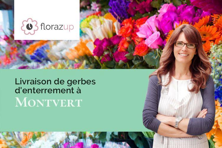 créations florales pour un deuil à Montvert (Cantal/15150)
