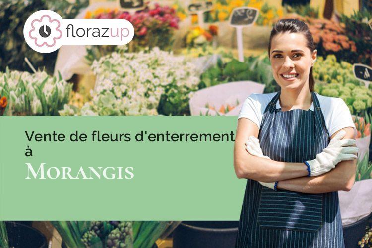 fleurs deuil pour des funérailles à Morangis (Essonne/91420)