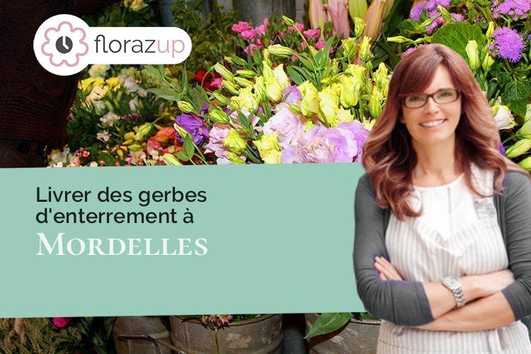 couronnes de fleurs pour des funérailles à Mordelles (Ille-et-Vilaine/35310)