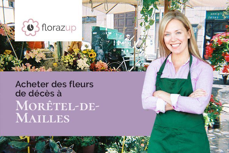 fleurs deuil pour des obsèques à Morêtel-de-Mailles (Isère/38570)