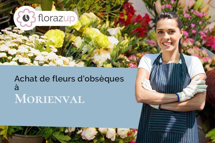 coeur de fleurs pour des funérailles à Morienval (Oise/60127)