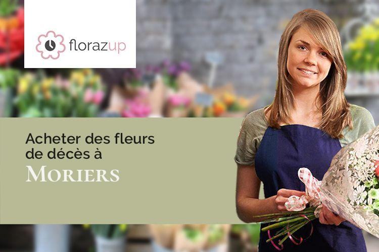 coeurs de fleurs pour un enterrement à Moriers (Eure-et-Loir/28800)