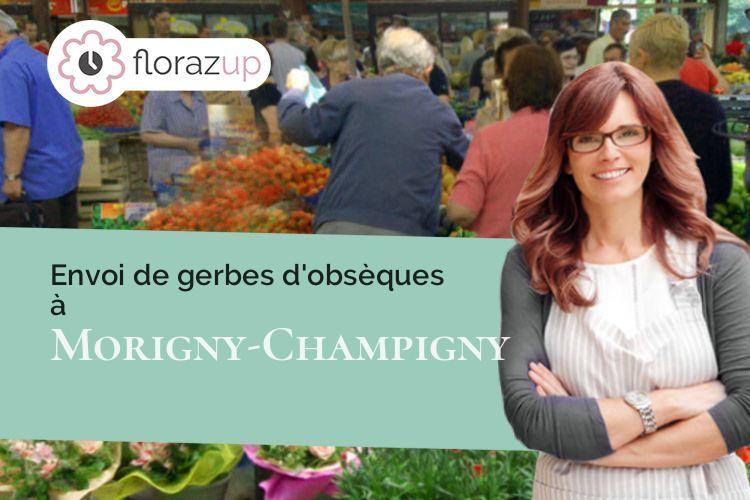fleurs deuil pour des funérailles à Morigny-Champigny (Essonne/91150)
