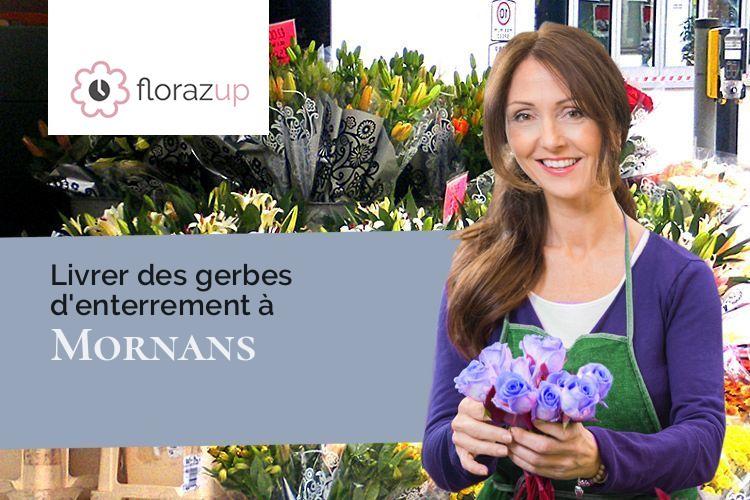 fleurs deuil pour un enterrement à Mornans (Drôme/26460)