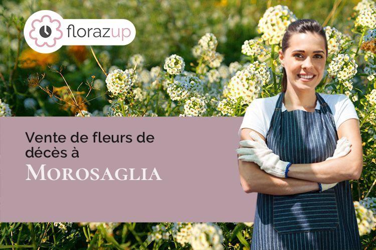 couronnes florales pour des funérailles à Morosaglia (Corse/20218)