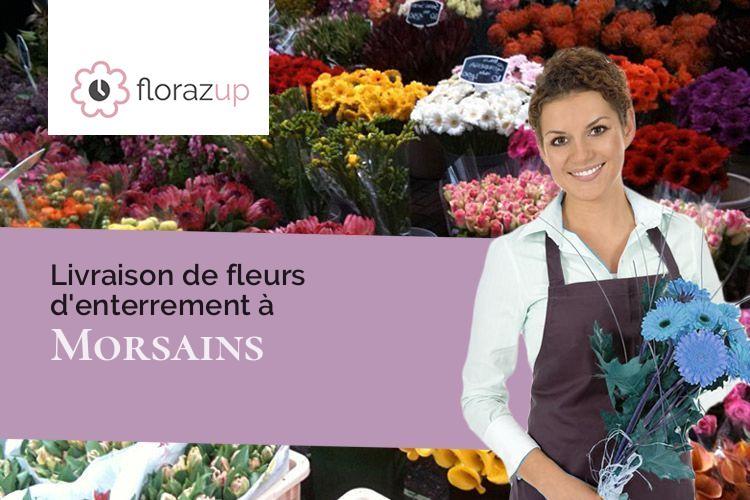 coeurs de fleurs pour des funérailles à Morsains (Marne/51210)