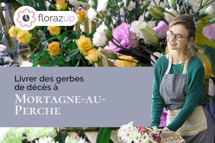 créations florales pour un enterrement à Mortagne-au-Perche (Orne/61400)