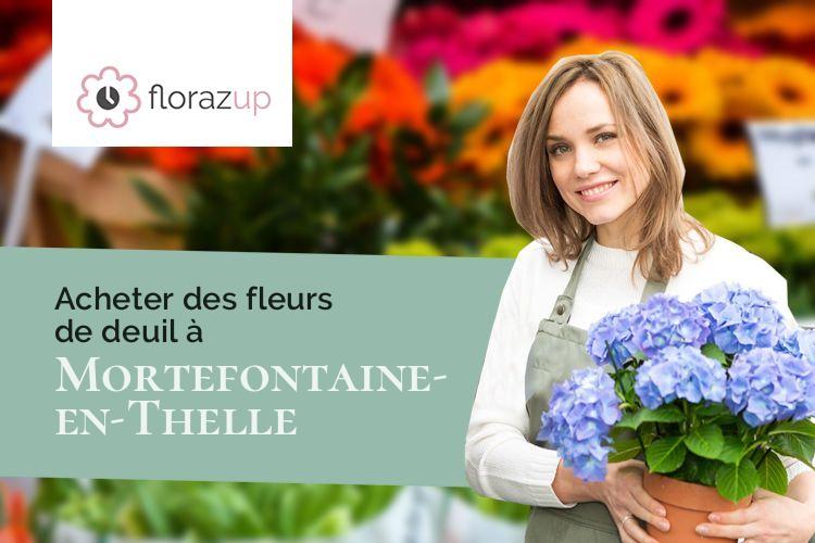 coeurs de fleurs pour des funérailles à Mortefontaine-en-Thelle (Oise/60570)