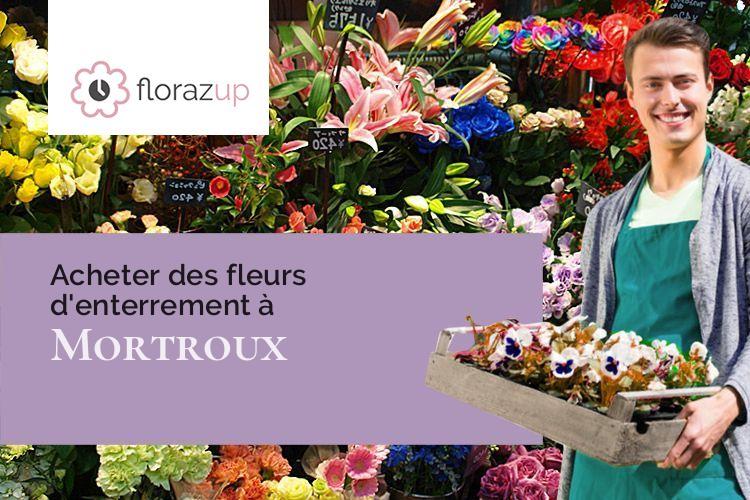 croix de fleurs pour un deuil à Mortroux (Creuse/23220)