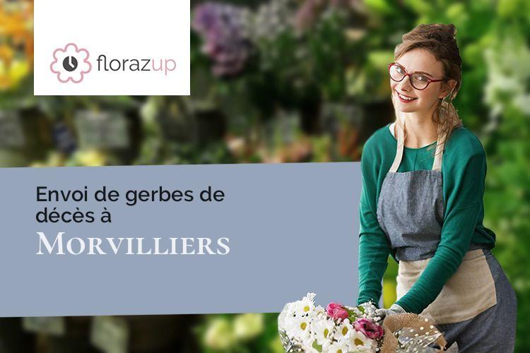 gerbes de fleurs pour un deuil à Morvilliers (Eure-et-Loir/28340)