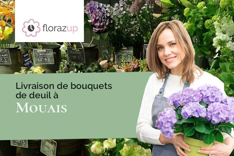 croix de fleurs pour une crémation à Mouais (Loire-Atlantique/44590)