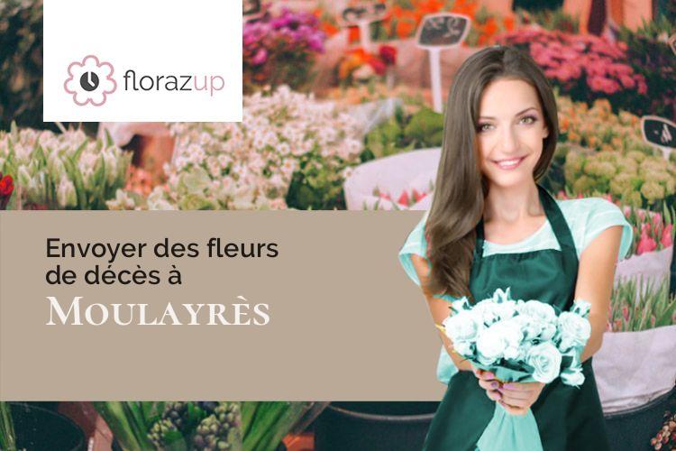 couronnes florales pour un deuil à Moulayrès (Tarn/81300)