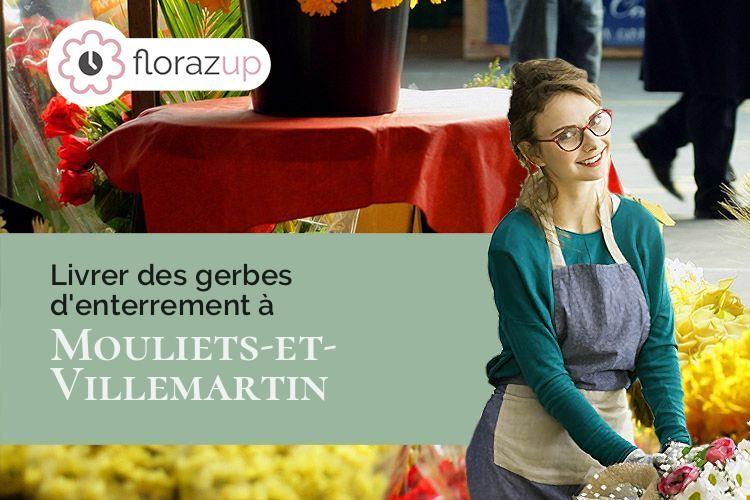 gerbes de fleurs pour un enterrement à Mouliets-et-Villemartin (Gironde/33350)