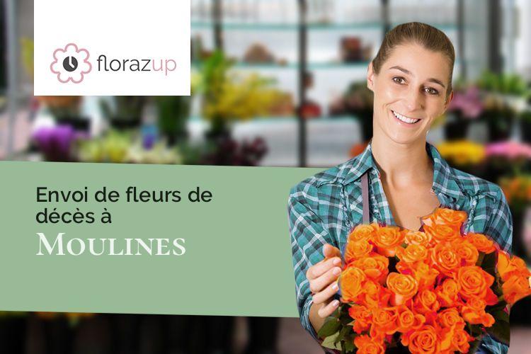 bouquets de fleurs pour un décès à Moulines (Manche/50600)
