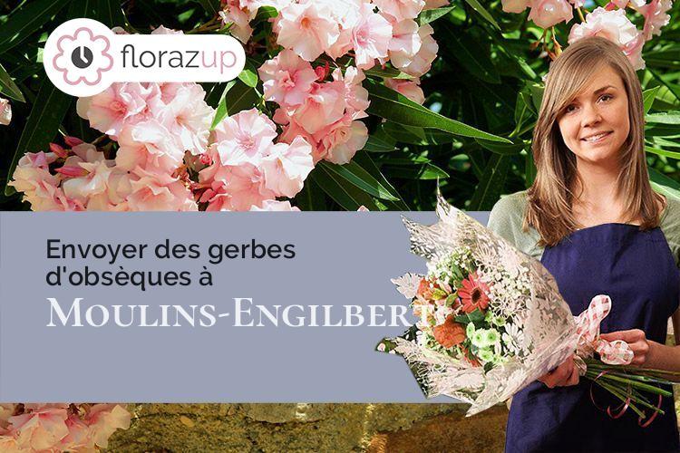 coupes de fleurs pour un deuil à Moulins-Engilbert (Nièvre/58290)