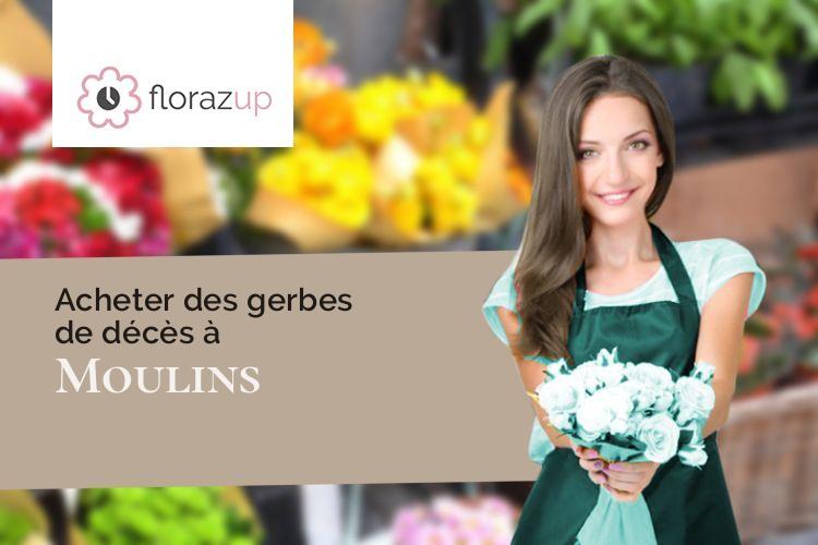 compositions florales pour des funérailles à Moulins (Ille-et-Vilaine/35680)