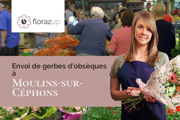 compositions florales pour un deuil à Moulins-sur-Céphons (Indre/36110)