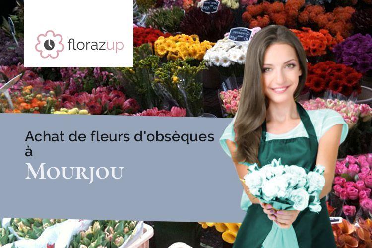 créations florales pour des funérailles à Mourjou (Cantal/15340)