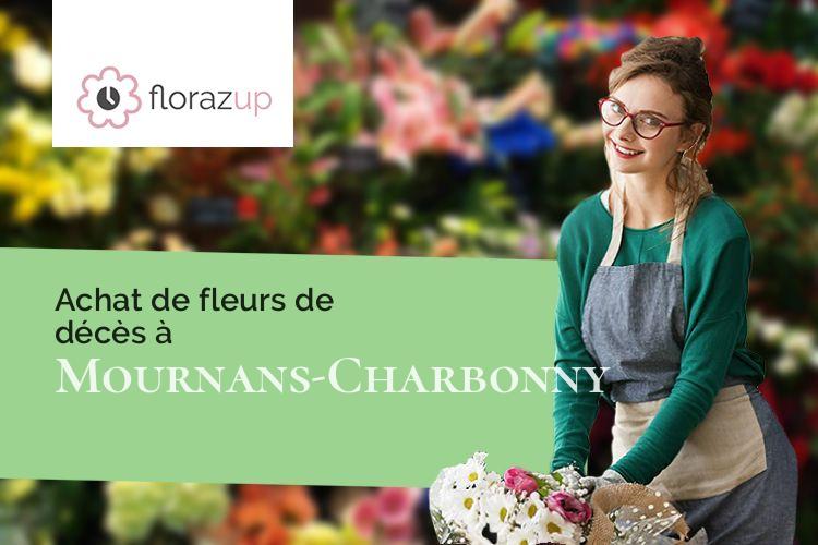 couronnes florales pour un deuil à Mournans-Charbonny (Jura/39250)