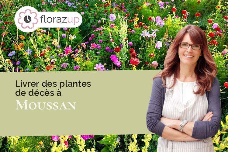 compositions de fleurs pour un décès à Moussan (Aude/11120)