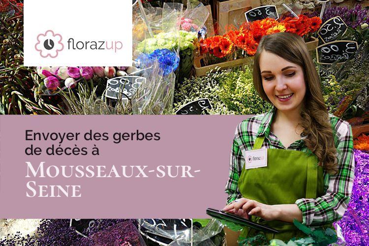 gerbes de fleurs pour des funérailles à Mousseaux-sur-Seine (Yvelines/78270)