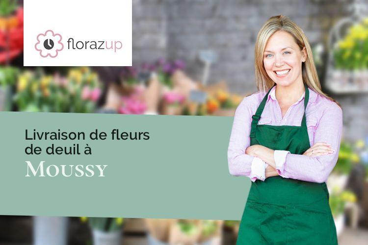 fleurs deuil pour un décès à Moussy (Marne/51200)