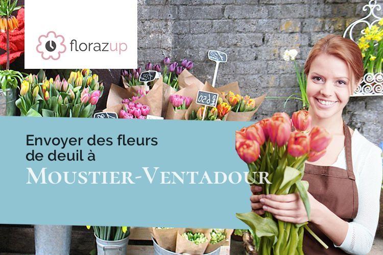compositions de fleurs pour des funérailles à Moustier-Ventadour (Corrèze/19300)