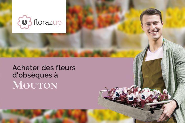 fleurs deuil pour un décès à Mouton (Charente/16460)