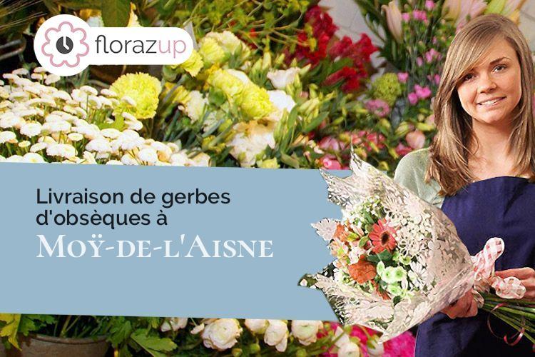 compositions florales pour une crémation à Moÿ-de-l'Aisne (Aisne/02610)