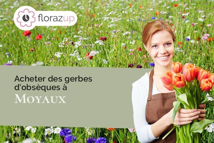 compositions de fleurs pour un décès à Moyaux (Calvados/14590)