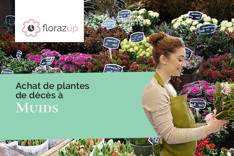 coeurs de fleurs pour un décès à Muids (Eure/27430)