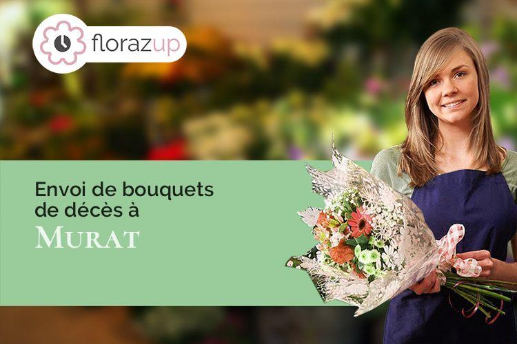 coeur de fleurs pour des funérailles à Murat (Cantal/15300)